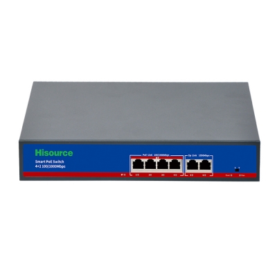 Active 4+2 Full Gigabit PoE Switch (IEEE802.3BT)