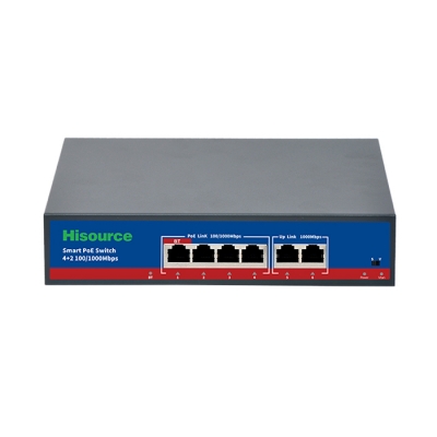 Active 4+2 Full Gigabit PoE Switch (BT for Single Port)