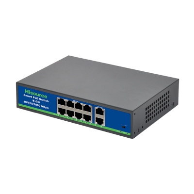 8POE+2GE 250m Long Distance POE Switch (Built-in)